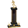 Premium Single Black Glacier First Place Football Trophy