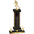 Premium Single Black Glacier Second Place Football Trophy