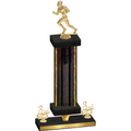 Premium Single Black Glacier Third Place Football Trophy