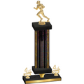 Premium Single Black Glacier Fourth Place Football Trophy