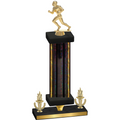 Premium Single Black Glacier Victory Football Trophy