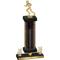 Premium Single Black Glacier Year Football Trophy
