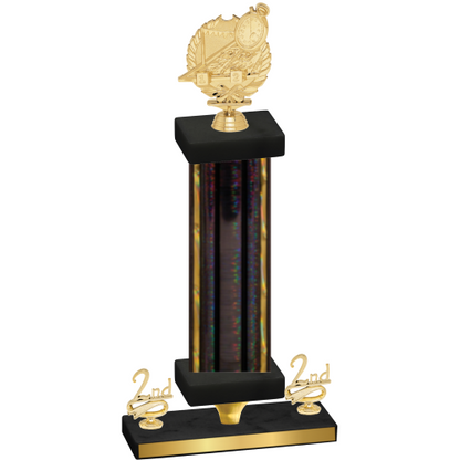 Premium Single Black Glacier Second Place Swimming Trophy