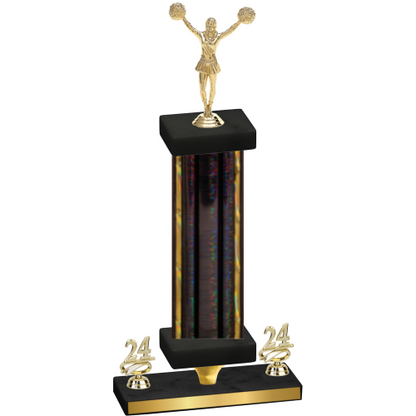 Premium Single Black Glacier Year Cheerleading Trophy