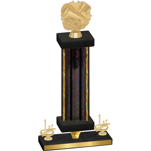 Premium Single Black Glacier First Place Cheerleading Trophy