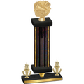 Premium Single Black Glacier Victory Cheerleading Trophy