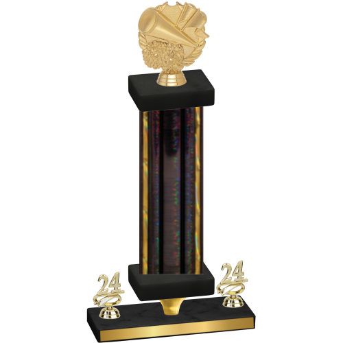 Premium Single Black Glacier Year Cheerleading Trophy