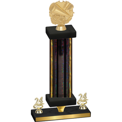 Premium Single Black Glacier Year Cheerleading Trophy