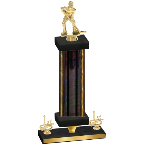 Premium Single Black Glacier First Place Hockey Trophy