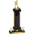 Premium Single Black Glacier Fourth Place Hockey Trophy