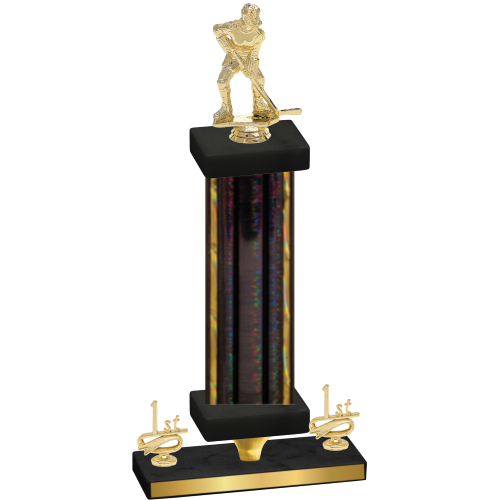 Premium Single Black Glacier First Place Hockey Trophy