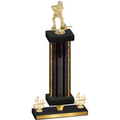 Premium Single Black Glacier Fourth Place Hockey Trophy