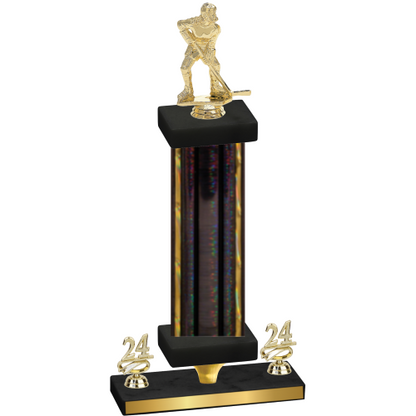Premium Single Black Glacier Year Hockey Trophy
