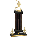 Premium Single Black Glacier Victory Lacrosse Trophy