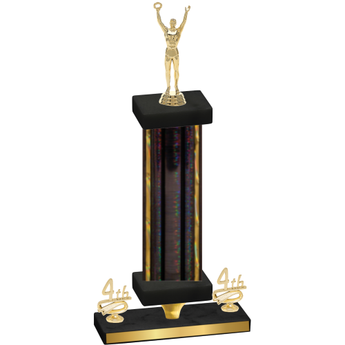Premium Single Black Glacier Fourth Place Victory Trophy