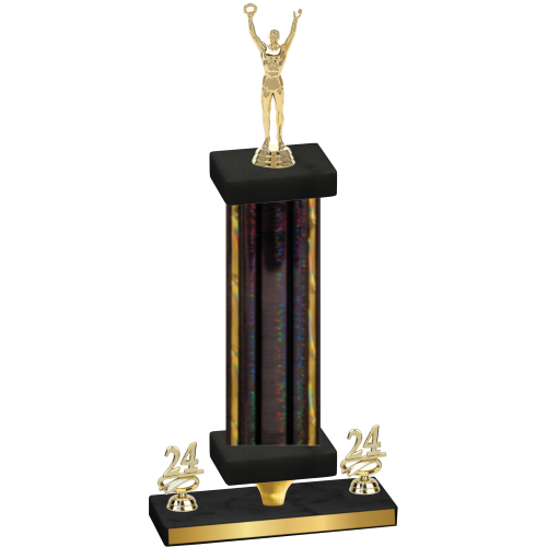 Premium Single Black Glacier Year Victory Trophy