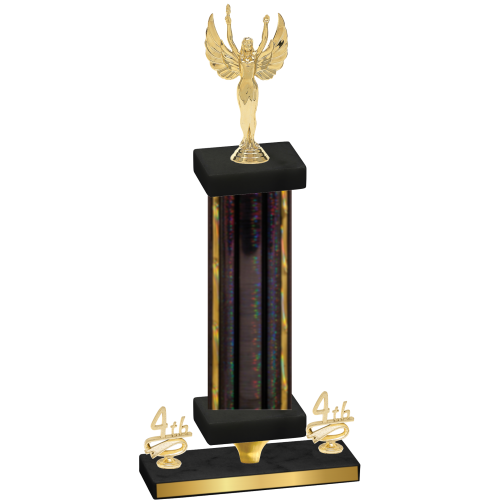 Premium Single Black Glacier Fourth Place Victory Trophy