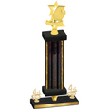 Premium Single Black Glacier Fourth Place Pickleball Trophy
