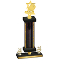 Premium Single Black Glacier Year Pickleball Trophy