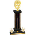 Premium Single Black Glacier Third Place Pickleball Trophy