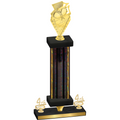 Premium Single Black Glacier Fourth Place Pickleball Trophy