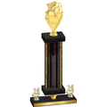Premium Single Black Glacier Year Pickleball Trophy
