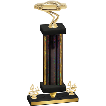 Premium Single Black Glacier Fourth Place Cars Trophy