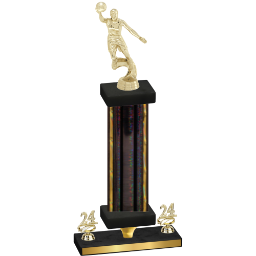 Premium Single Black Glacier Year Basketball Trophy