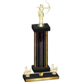 Premium Single Black Glacier Third Place Archery Trophy