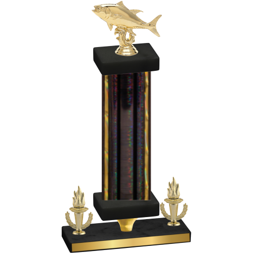 Premium Single Black Glacier Victory Fishing Trophy