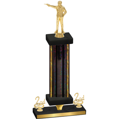 Premium Single Black Glacier Second Place Shooter Trophy