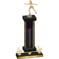 Premium Single Black Glacier Third Place Skater Trophy