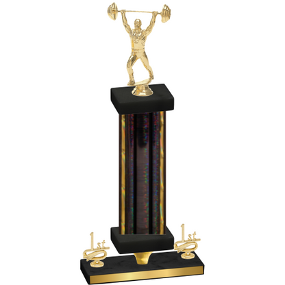 Premium Single Black Glacier First Place Weights Trophy