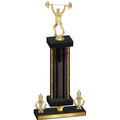 Premium Single Black Glacier Victory Weights Trophy