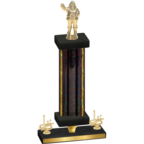 Premium Single Black Glacier First Place Holiday Trophy