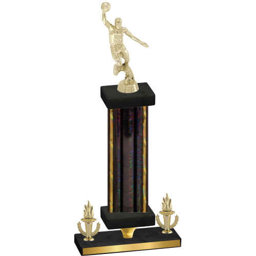 Premium Single Black Glacier Victory Basketball Trophy