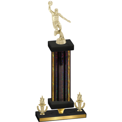 Premium Single Black Glacier Victory Basketball Trophy