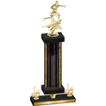 Premium Single Black Glacier First Place Flag Football Trophy