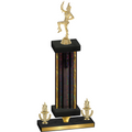 Premium Single Black Glacier Victory Majorette Trophy