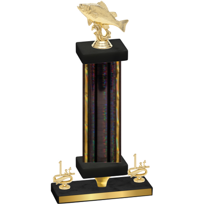 Premium Single Black Glacier First Place Fishing Trophy