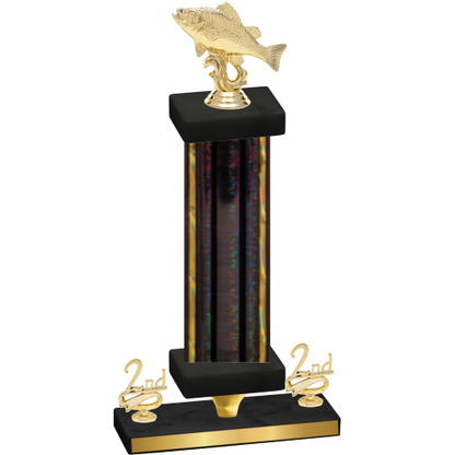 Premium Single Black Glacier Second Place Fishing Trophy
