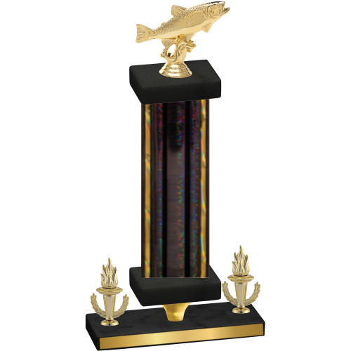 Premium Single Black Glacier Victory Fishing Trophy