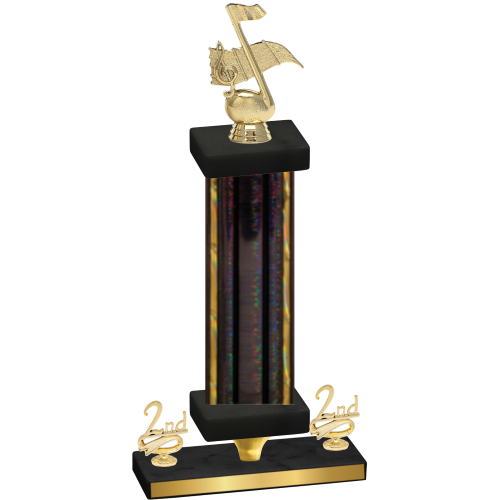 Premium Single Black Glacier Second Place Music Trophy