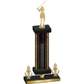 Premium Single Black Glacier Victory Golf Trophy