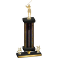 Premium Single Black Glacier Year Golf Trophy