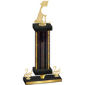 Premium Single Black Glacier Second Place Golf Trophy