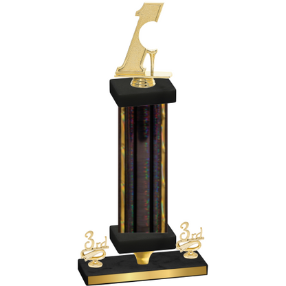 Premium Single Black Glacier Third Place Golf Trophy