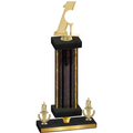 Premium Single Black Glacier Victory Golf Trophy