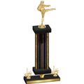 Premium Single Black Glacier First Place Karate Trophy