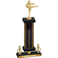 Premium Single Black Glacier Victory Karate Trophy